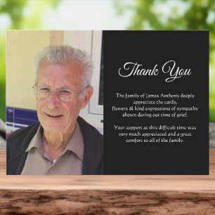 Invitación Mensaje de Foto Memorial Funeral Muerte Gracias