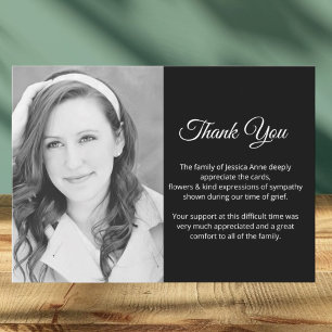 Invitación Mensaje de Foto Memorial Funeral Muerte Gracias