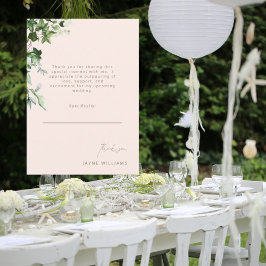 Invitación Mensaje de Rubor y Oro Ivy Bridal Shower Gracias