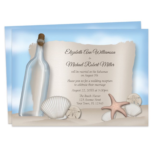 Invitación Mensaje de una Playa de Recepción Únicamente de Bo (Subido por el creador)