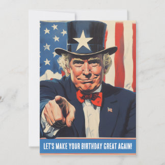 Invitación Mensaje divertido del personalizado Trump por feli