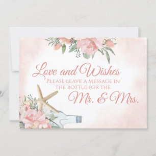 Invitación Mensaje en la playa de Bottle Floral