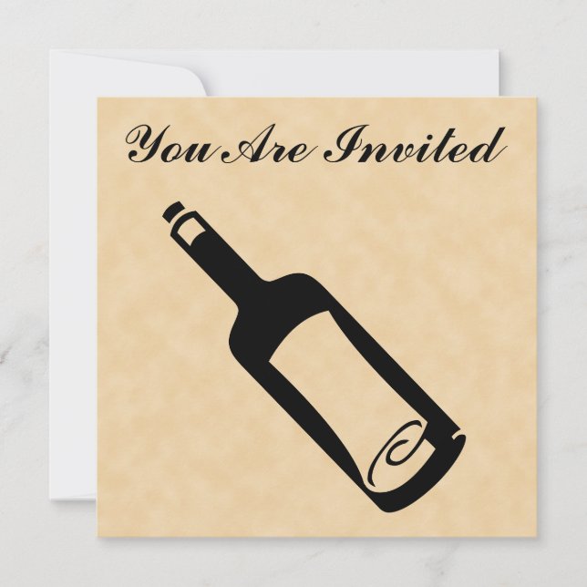 Invitación Mensaje en una botella. (Anverso)