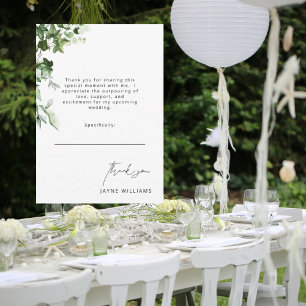 Invitación Mensaje Ivy Bridal Shower Gracias