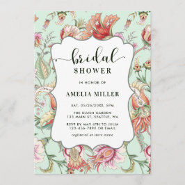 Invitación Menta | Fantasía Tropical Boho Floral Bridal Showe