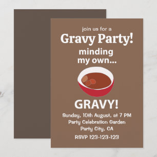 Invitación Mentalidad Grave Para Mi Propia Comida Grave