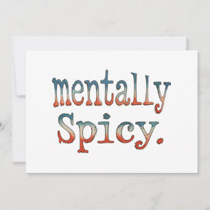 Invitación Mentalmente Picante Trendy Retro Vintage