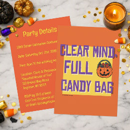 Invitación Mente Clara, Bolsa de Dulces Llena | Fiesta de Hal