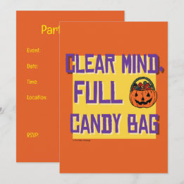 Invitación Mente Clara, Bolsa de Dulces Llena | Fiesta de Hal