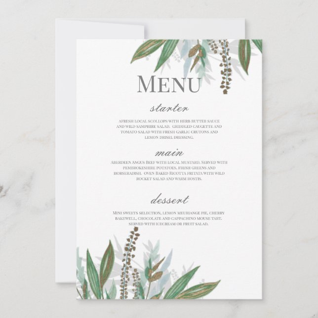 Invitación Menú (Anverso)