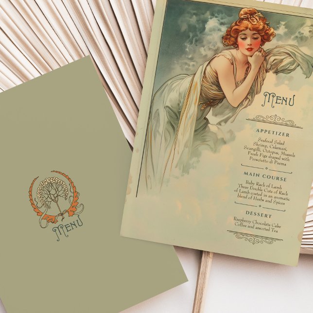 Invitación Menú Boda Art Nouveau (Subido por el creador)