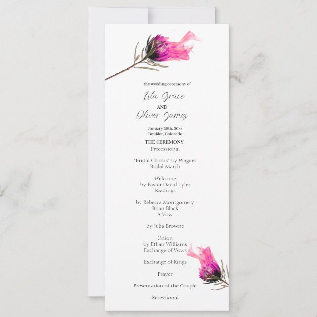 Invitación Menú Boda Burom Bloom Elegance (Anverso)
