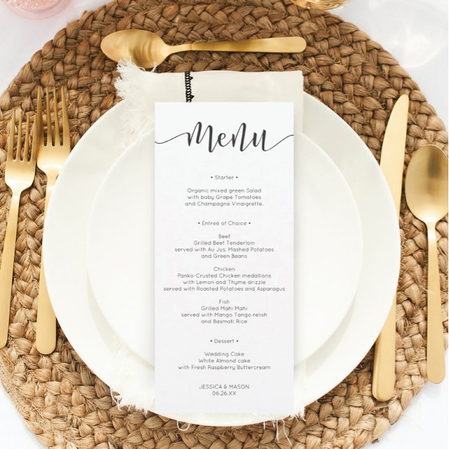 Invitación Menú Boda de guiones rusos o menú de ducha de novi (Subido por el creador)