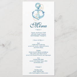 Invitación Menú Boda de la Marina Náutica o ducha de novia