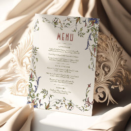 Invitación Menú Boda de Personalizables con sabor victoriano