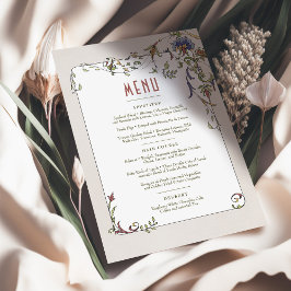 Invitación Menú Boda de Personalizables con sabor victoriano