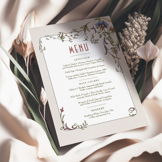 Invitación Menú Boda de Personalizables con sabor victoriano (Subido por el creador)