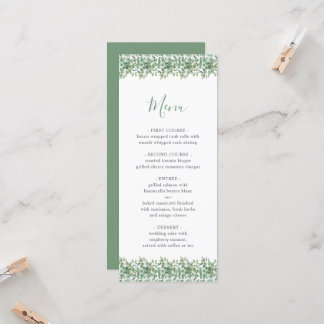 Invitación Menú Boda Eucalyptus