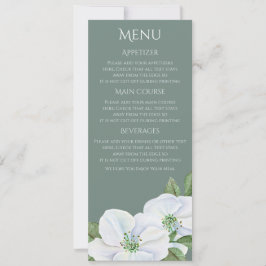 Invitación Menú Boda Flor de Manzana Blanca