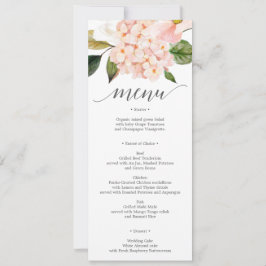 Invitación Menú Boda Hidrangea de Rubor o Ducha Bridal