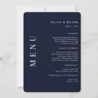Menú Boda moderno de la Marina Rodada
