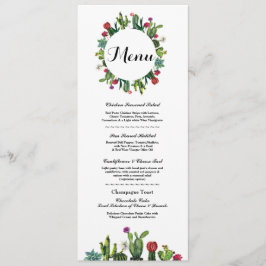 Invitación Menú Boda Recepción Cactus Fiesta Menús Mexicanos