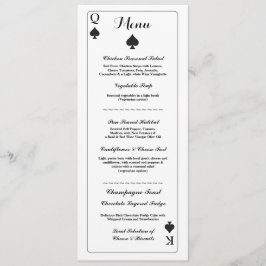 Invitación Menú Boda Recepción Cartas de Juego As de Espadas