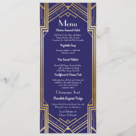 Invitación Menú Boda Recepción Gatsby de la Marina años 20 Ar