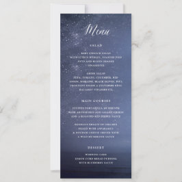 Invitación Menú Boda Starry Night Celestiy Galaxy Stars