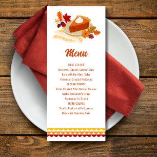 Invitación Menú de Acción de Gracias de Pie Imprimible