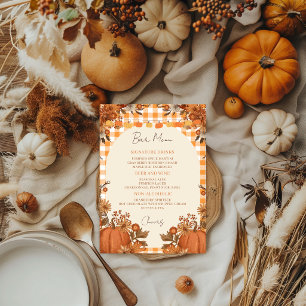 Invitación Menú de Bebidas de Friendsgiving con Bebidas Desta
