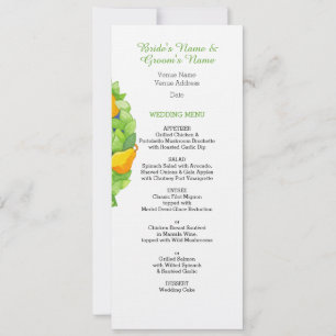 Invitación Menú de Boda del Peral