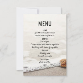 Invitación Menú de Boda Olas de Playa
