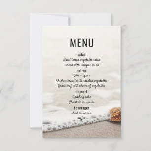 Invitación Menú de Boda Olas de Playa