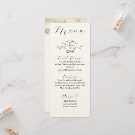 Invitación Menú de Boda Otoñal Romántica