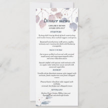 Menú de Boda Simple y Elegante con Verdor