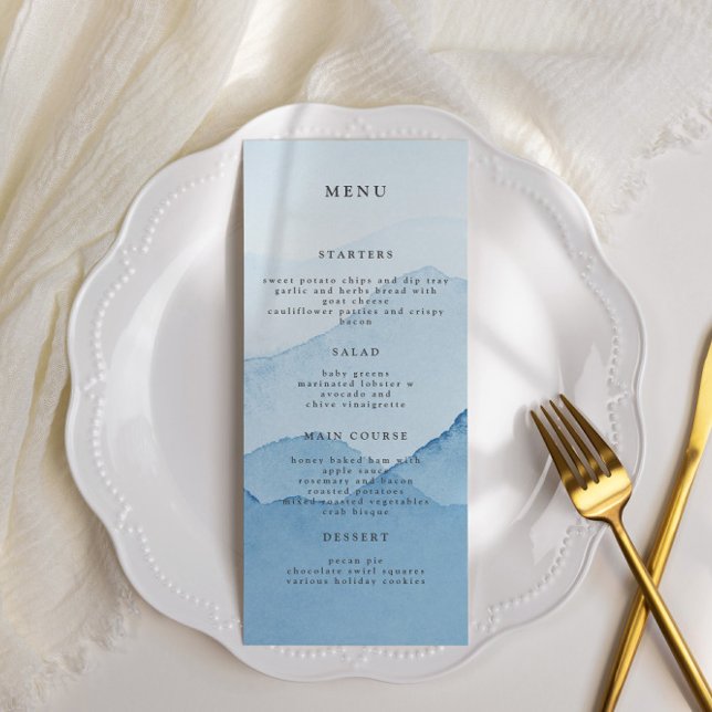 Invitación Menú de cena Boda de la Cordillera Azul (Subido por el creador)