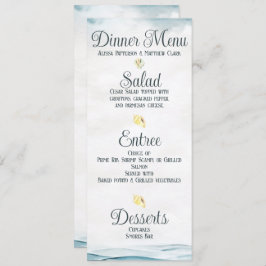 Invitación Menú de cena Boda Náutico