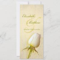 Menú de cena de recepción de boda con capullo de r