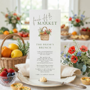 Invitación Menú de Desayuno Nupcial Fresco del Mercado
