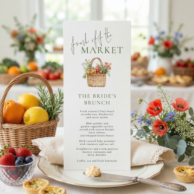 Invitación Menú de Desayuno Nupcial Fresco del Mercado (Subido por el creador)