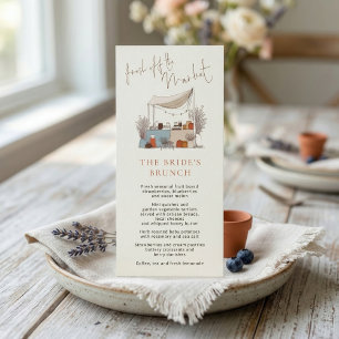 Invitación Menú de la fiesta de regalos nupciales recién sali