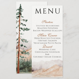 Invitación Menú de Mountain View