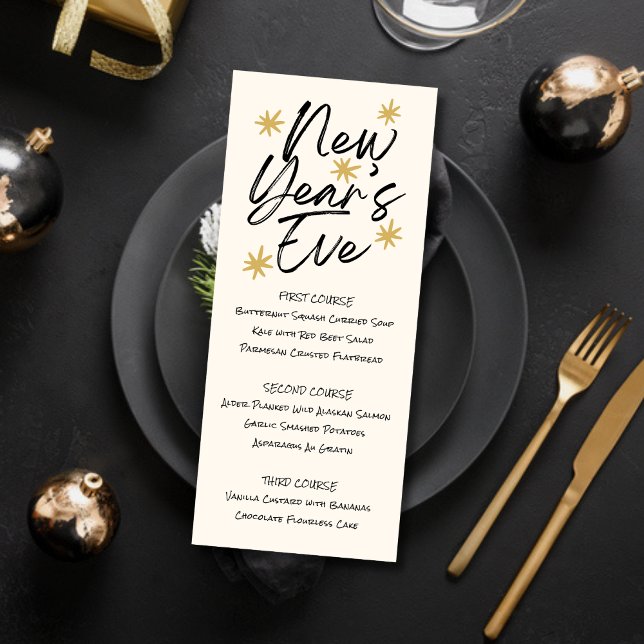Invitación Menú de Nochevieja Imprimible (Subido por el creador)