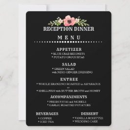 Invitación MENÚ DE RECEPCIÓN DE BODA DE personalizable