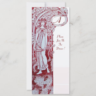 Invitación MENÚ DE RESTAURANTE MONOGRAMA ,cena, brunch