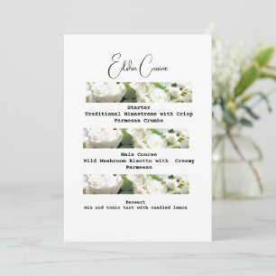 Invitación Menú delicioso tradicional Boda descargable