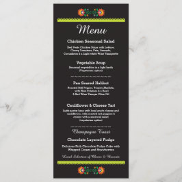 Invitación Menú Fiesta de la Boda Mexicana