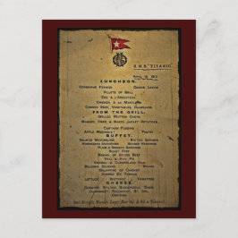 Invitación Menú final RMS Titanic