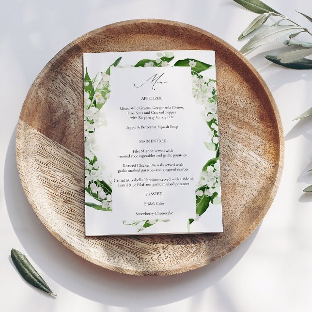 Invitación Menú Lily of the Valley (Subido por el creador)